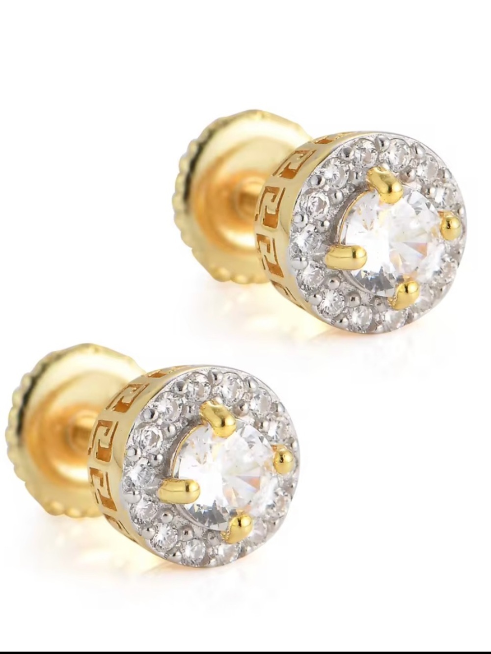 NWOT Nordstrom Demi Fine Gold and Diamond Cluster Stud Earrings - Picture 3 of 4